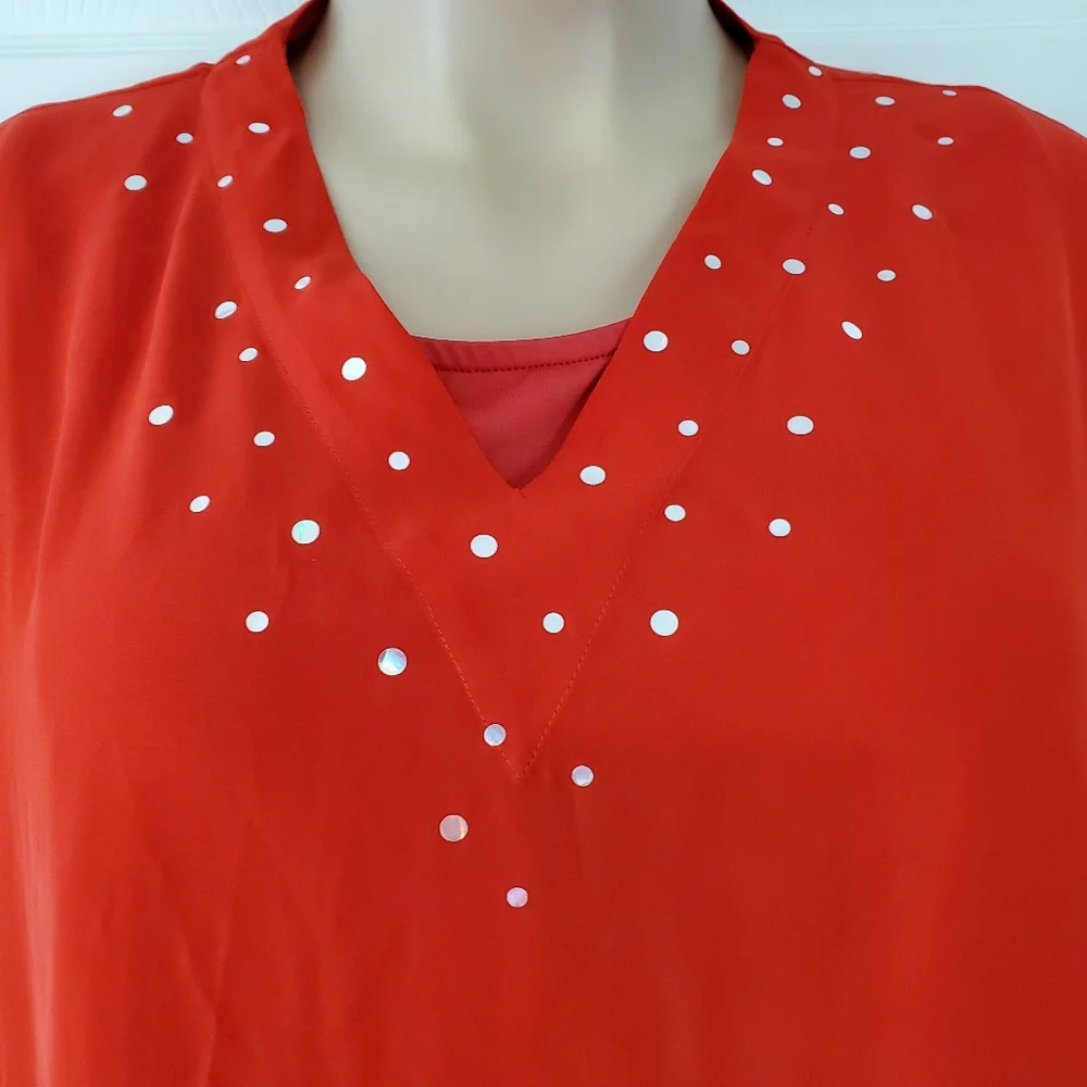 Air Dreams 2-Pc Semi-Sheer Blouse & Tank - Picture 6 of 16